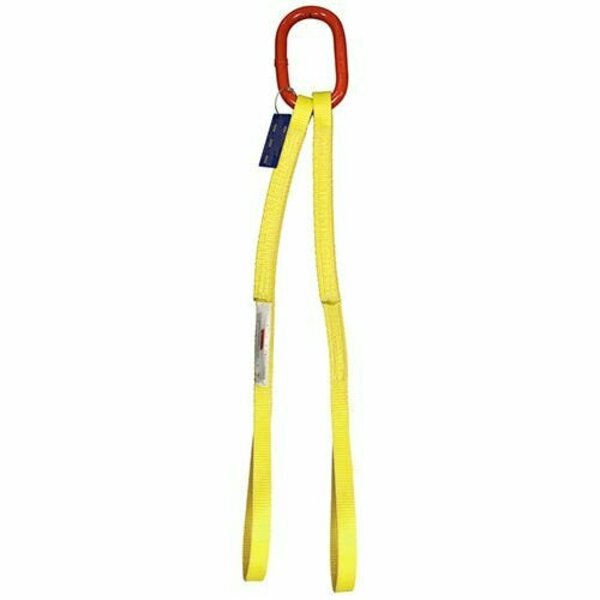 Hsi Two Leg Nylon Bridle Slng, One Ply, 1 in Web Width, 24ft L, Oblong Link to Eye, 3,200lb DO-EE1-801-24